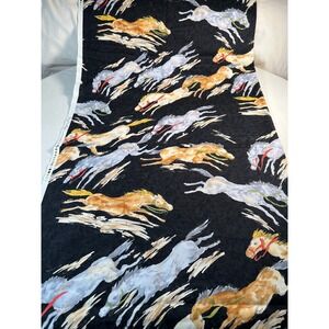 Fabric - RARE Hey Cowboy By Laura Heine For RJR Fabrics 2009 Running Horses BTY